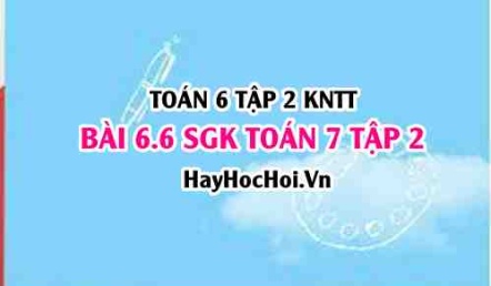 Bài 6.6 SGK Toán 7 tập 2 Kết nối tri thức
